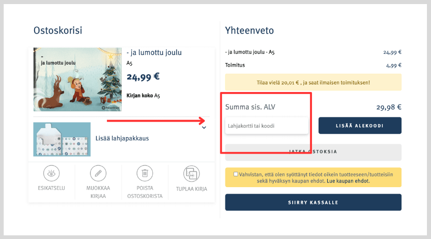 paraskirjani_miten_käyttää_alennuskoodia